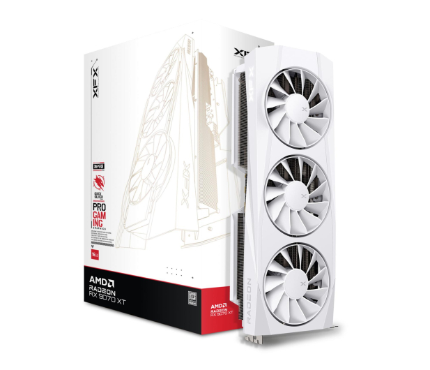 XFX Radeon RX 9070 XT QuickSilver Gaming White 16GB GDDR6 - 1321592 - zdjęcie